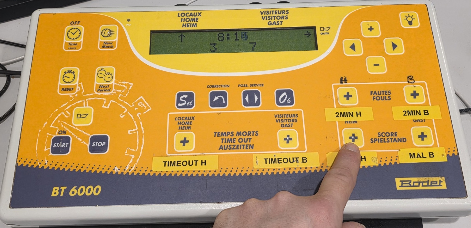 Bodet BT6000 utdeling av poeng